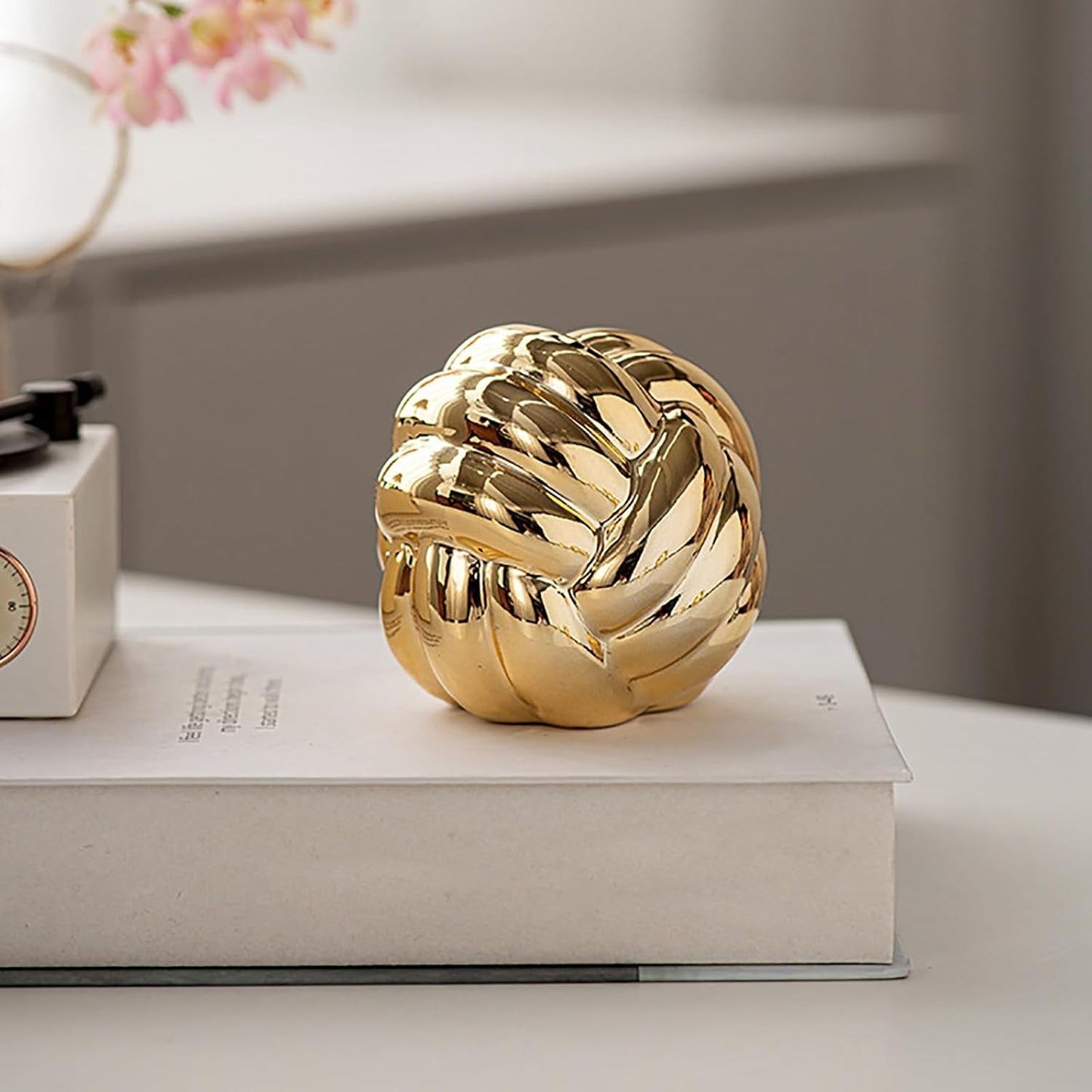 Ceramic Knot Statues Home Decor / 2.55 x 2.3 / Small / Gold