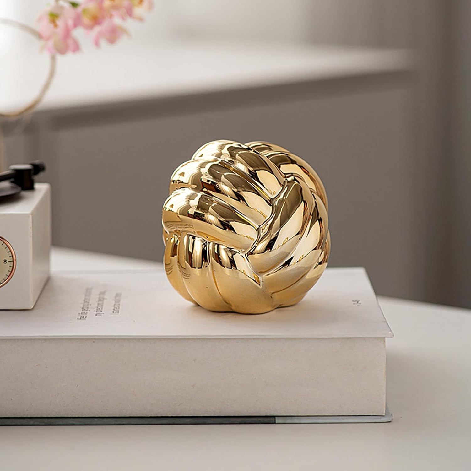 Ceramic Knot Statues Home Decor / 2.55 x 2.3 / Small / Gold