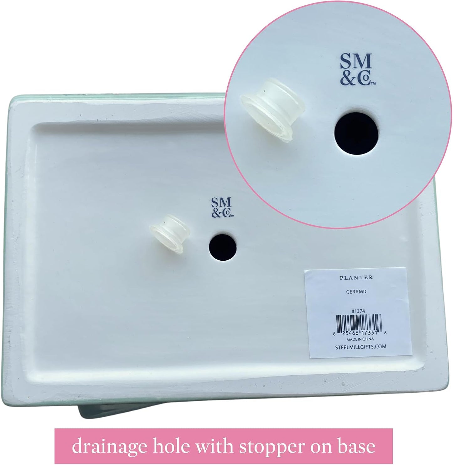 Steel Mill & Co Small Book-Shaped Decorative Ceramic Planter