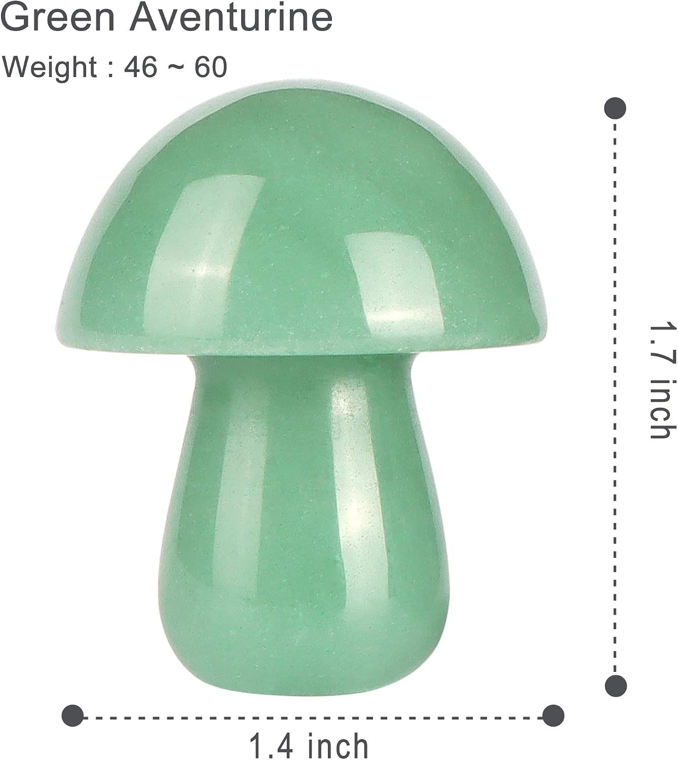 Mini Mushrooms Crystal Mushroom Sculpture Decor Mini Mushroom Gifts Home Decor / Green Aventurine
