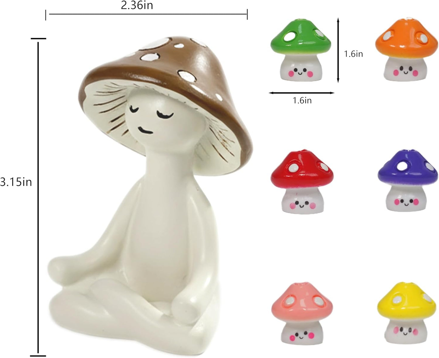 Meditating Mushroom Man Statue