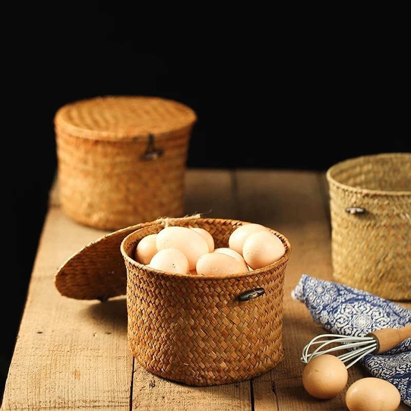 Seagrass Handmade Basket / Natural / 7 Inch