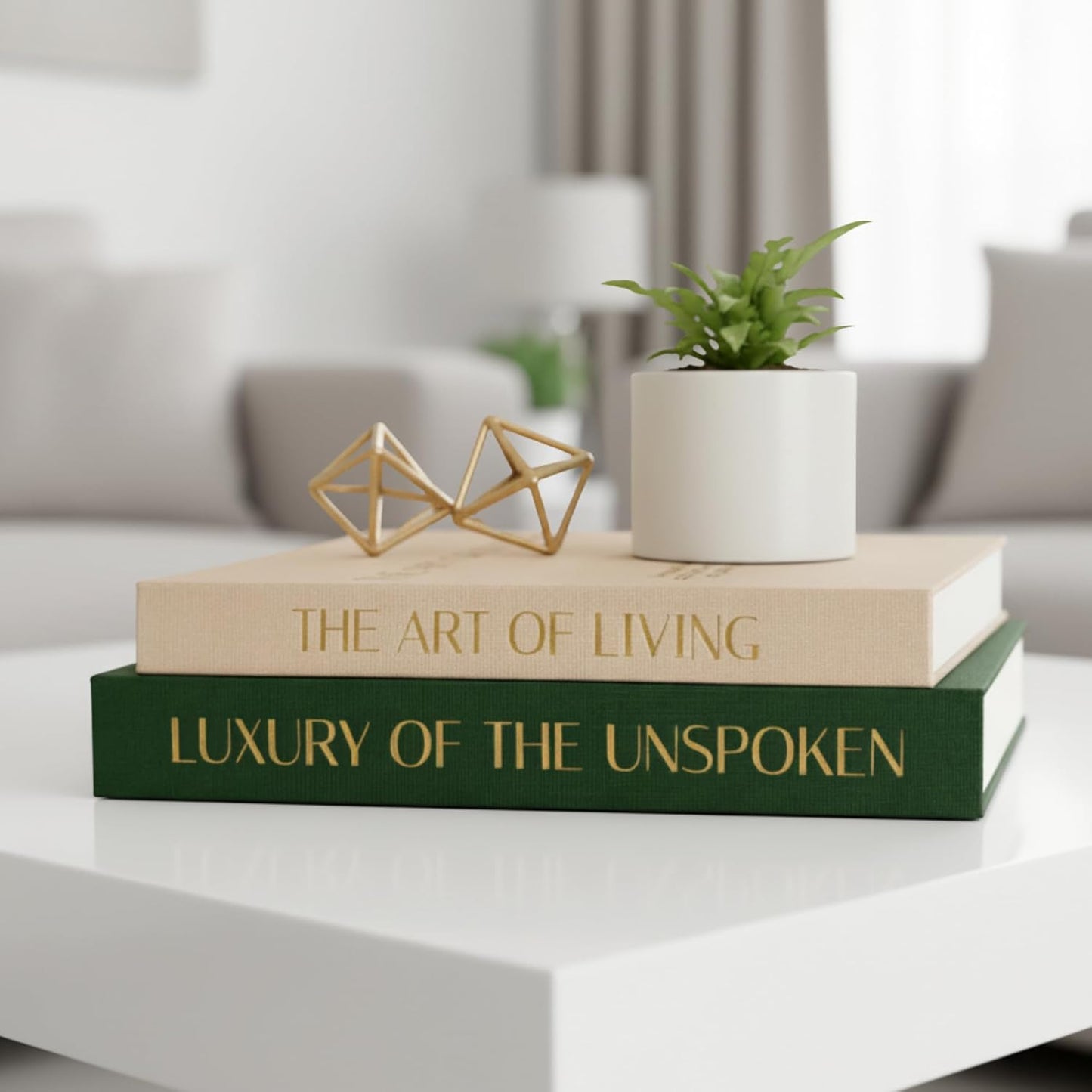 Linen Fake Books for Decoration / Set of 2