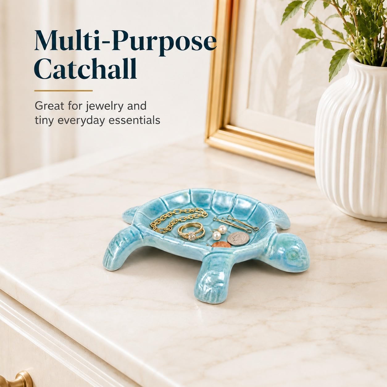 Ring Holder Ceramic Jewelry Dish / Turtle