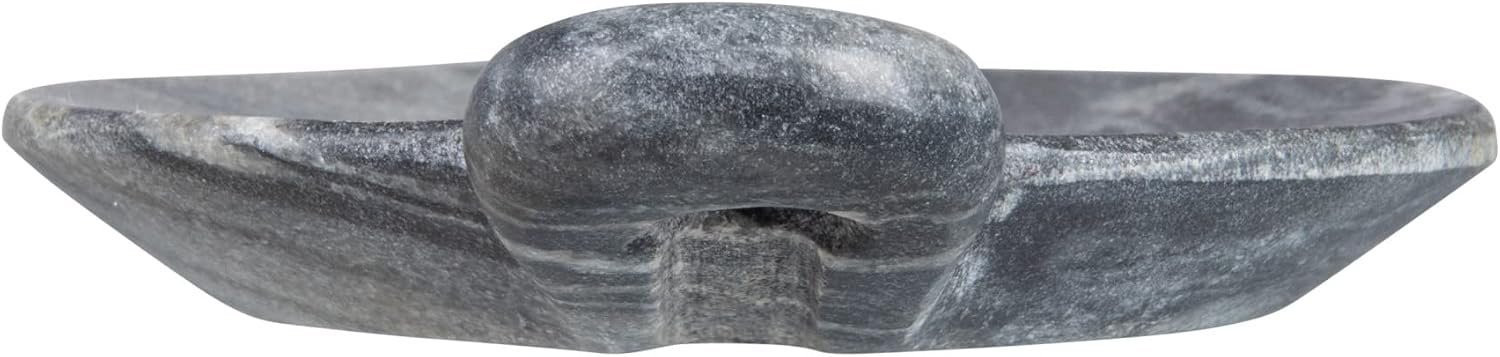 Creative Co-Op Hand-Carved Marble Dish / Gray / 5 x 4