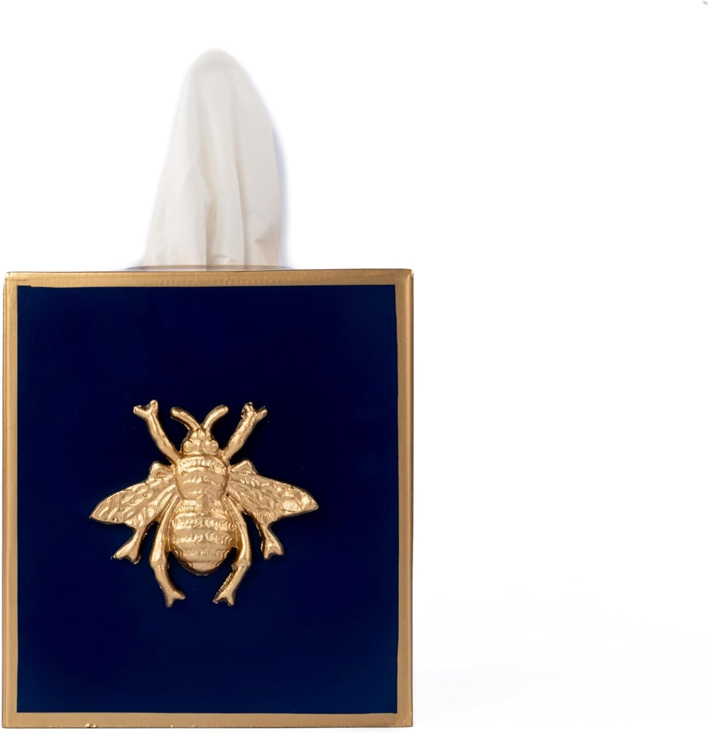Decorative Tissue Box Holder / Navy Bee / Regency
