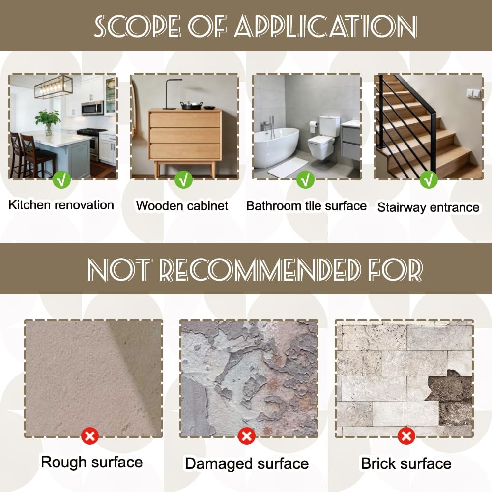 Modern Geometry Tile Sticker Arch Patterns Peel and Stick Wall Tile / Brown / 4 x 4 / Set of 36