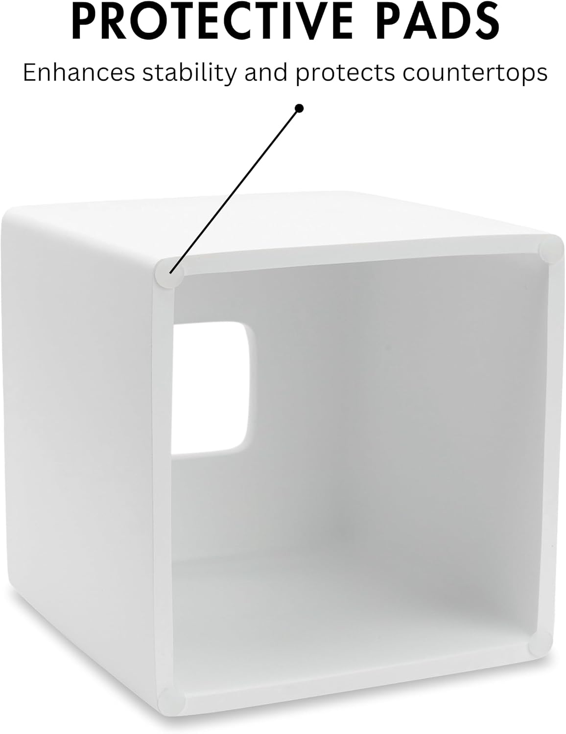 Matte Tissue Box Cover / White Square