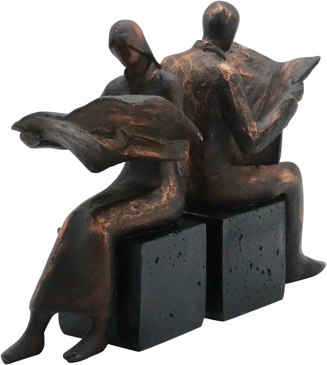 Copper Newspaper Decorative Bookends / Readers