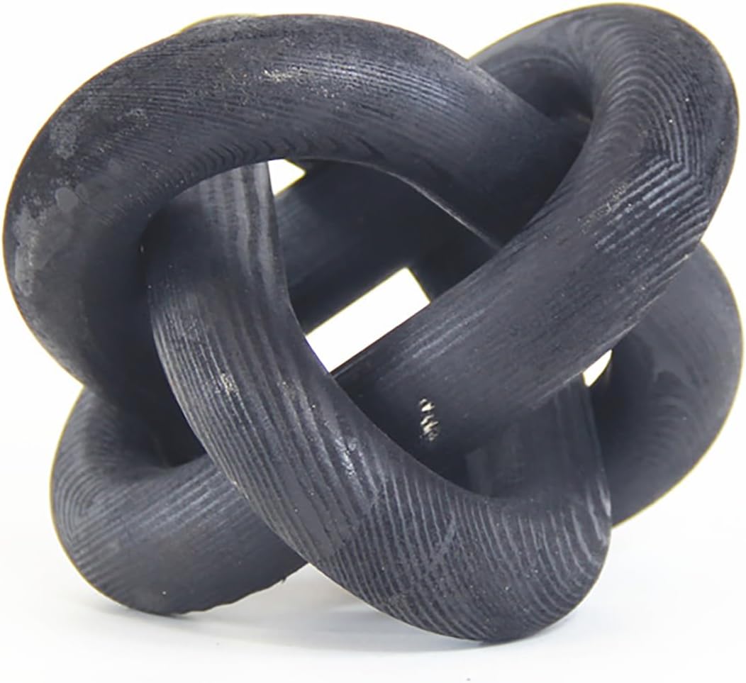 Wood Knot Chain Link Decor / Black