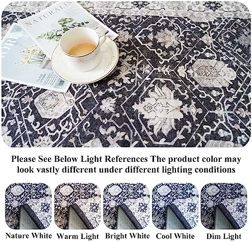 4x10 Washable Hallway Runner Rug: Oriental 10ft Extra Wide Ultra Soft Runners for Living Room Bedroom Stain Resistant
