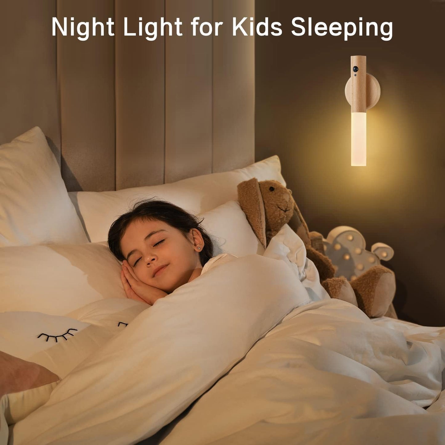 Montford Wall Sconces Set of Two Battery Operated, Motion Sensor Night Light Magnetic Wall Light Rechargeable Wall