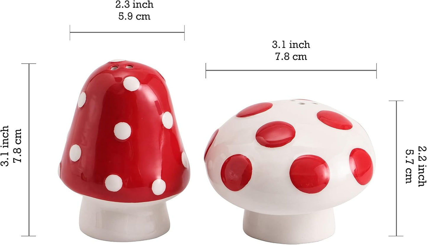 Gnome Mushroom Salt & Pepper Shaker Set