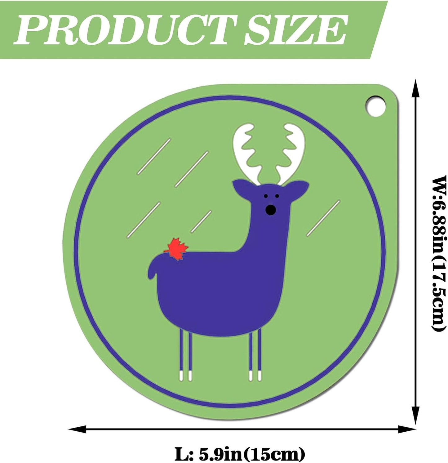 Silicone Coasters Large Drink Coasters Silicone Trivets Hot Mats Cartoon Thickened / Set of 6