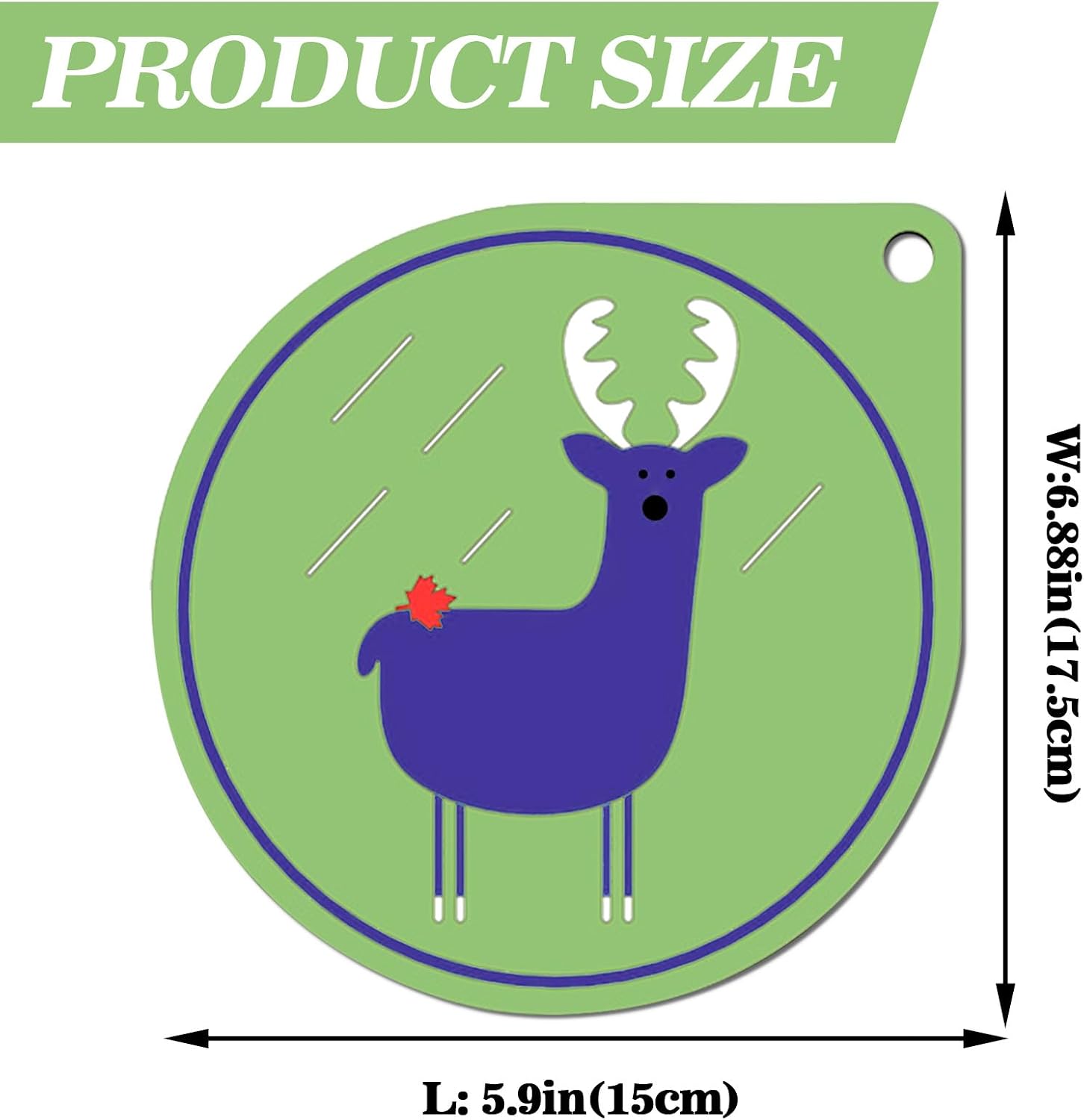 Silicone Coasters Large Drink Coasters Silicone Trivets Hot Mats Cartoon Thickened / Set of 6