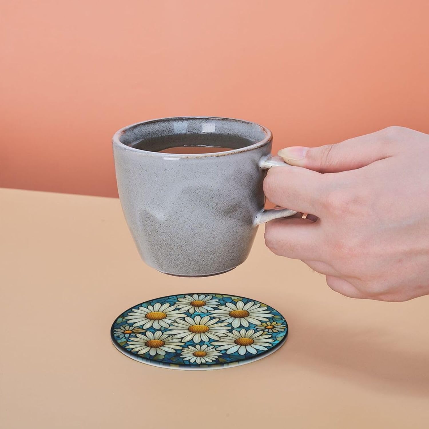 Holder / Coasters for Drinks / Daisy / Set of 6