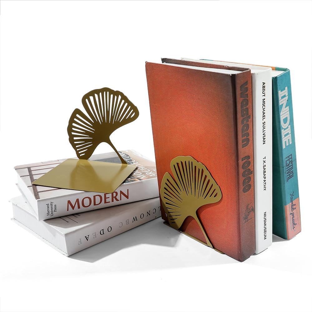 Ginkgo Leaf Metal Bookend / Big Ginkgo Leaf