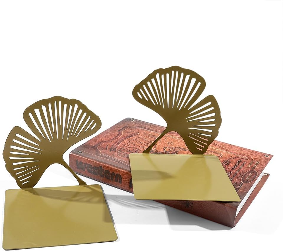Ginkgo Leaf Metal Bookend / Big Ginkgo Leaf