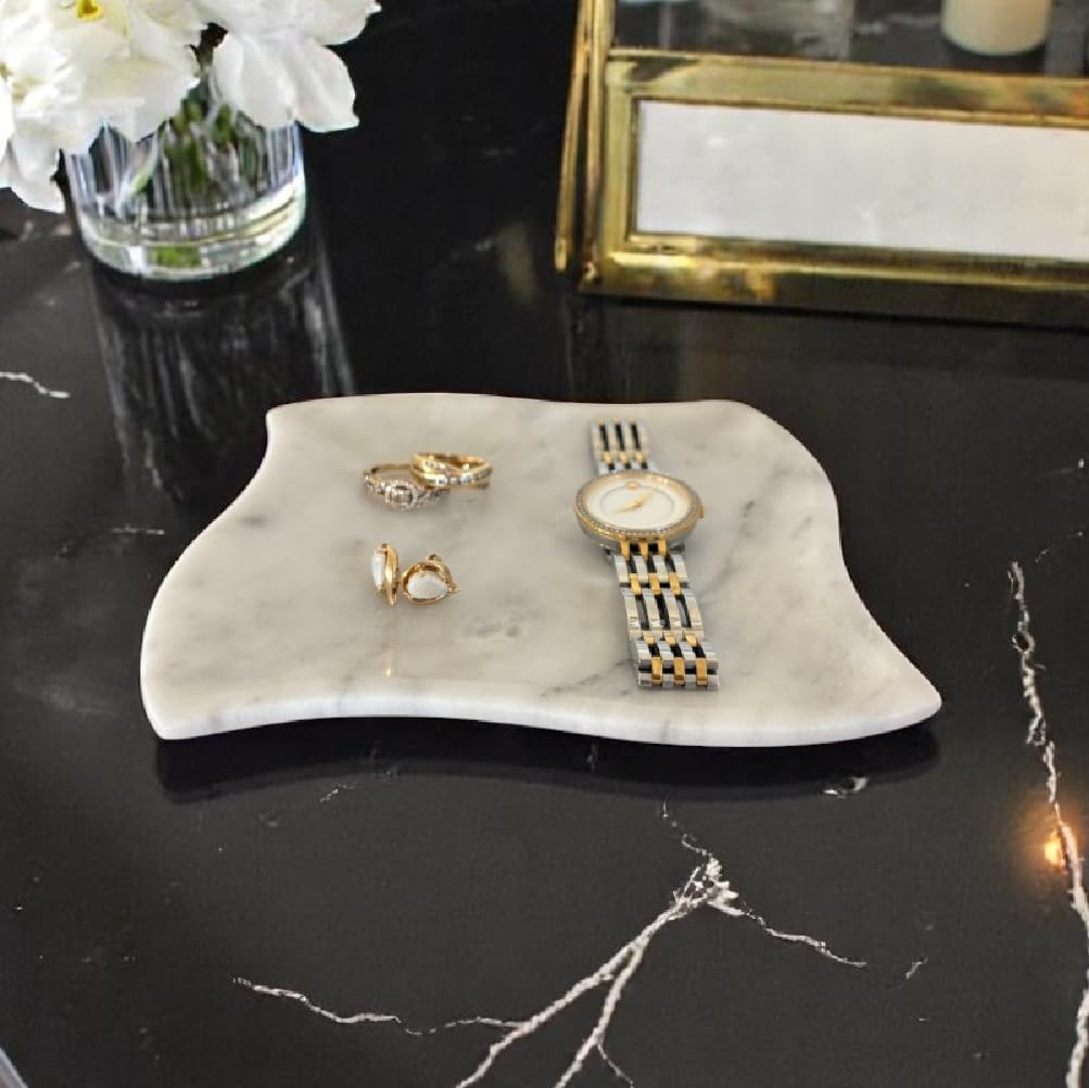 Catchall Stone Tray / White - Diamond