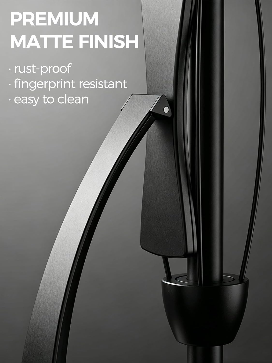 VEHHE Black Paper Towel Holder Countertop, Spring Activated Arm, Damping | One-Hand Tear Design | Premium Stainless