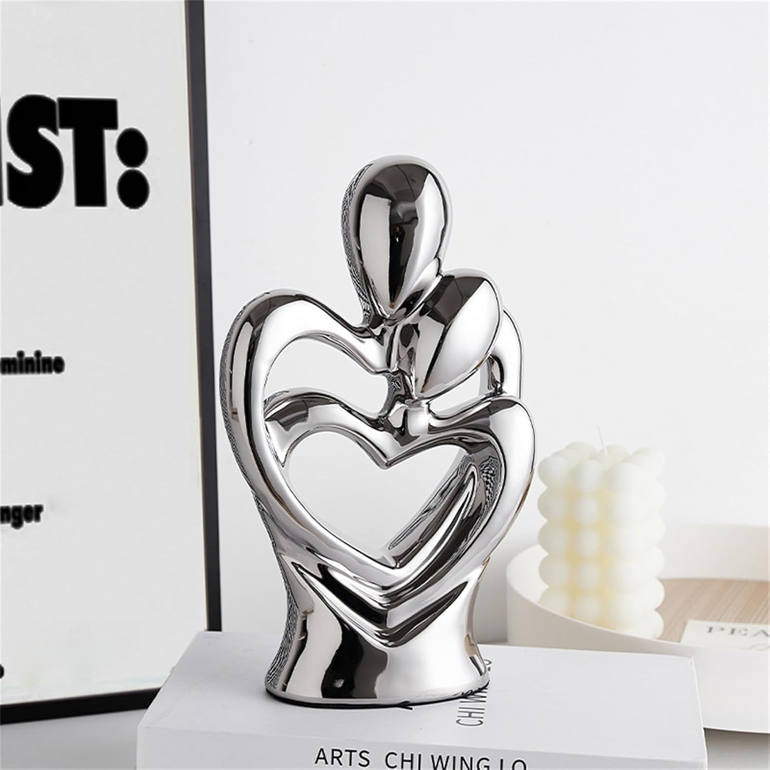 Romantic Couple Figurines Statue Abstract Sculpture Hugging Couple Sculptures Modern Decorative
