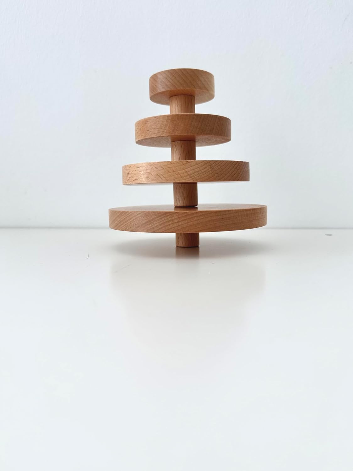 Bubble Coat Hooks Wood Round Wall Hook Wooden Wall Mounted Hangers Clothes Scarf / Beech / Set of 4