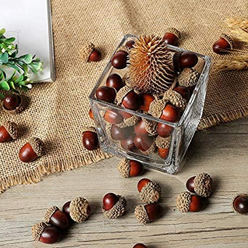 BigOtters 100 PCS Artificial Acorns for Fall Decor, Faux Acorn Bowl Fillers