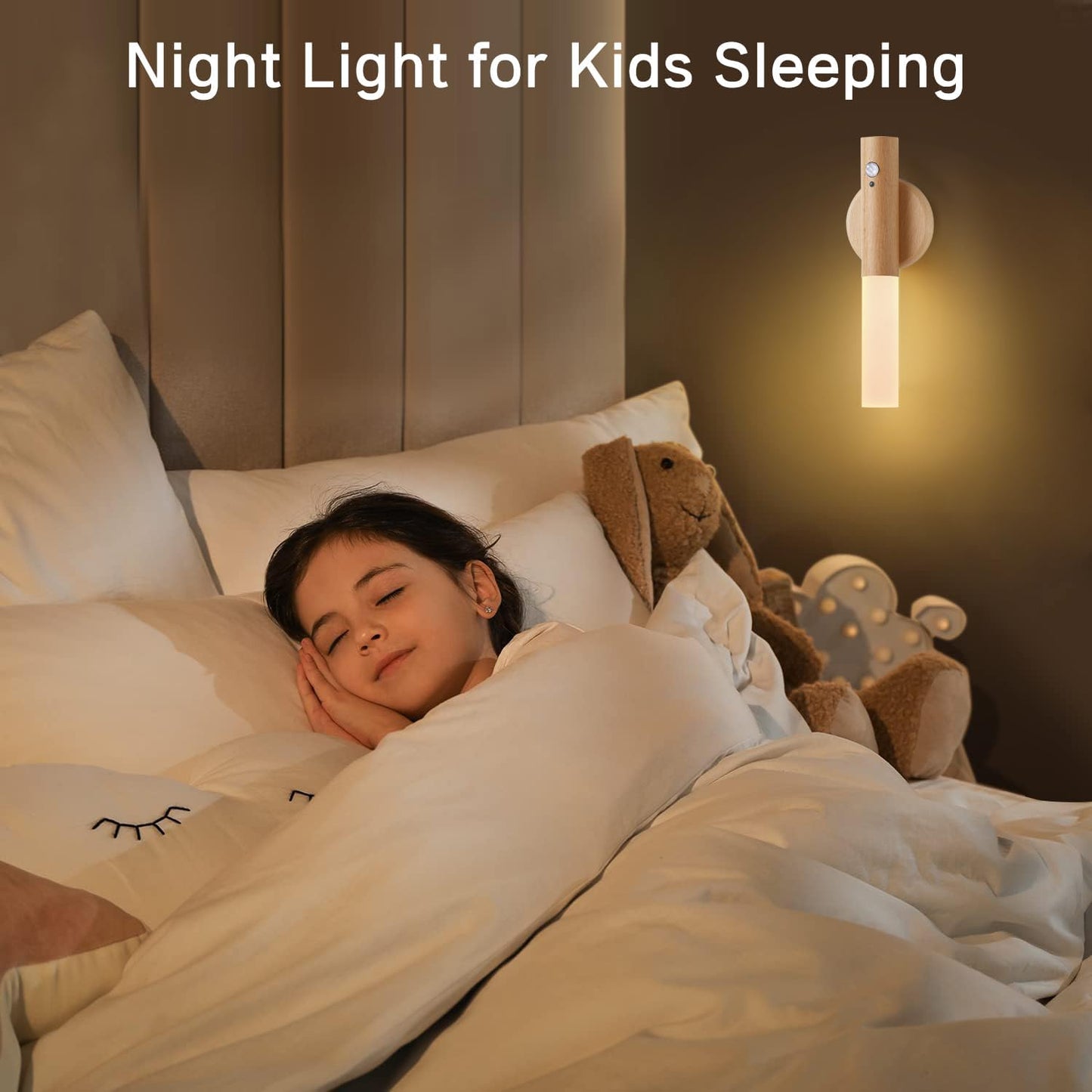 Montford Wall Sconces Set of Two Battery Operated, Motion Sensor Night Light Magnetic Wall Light Rechargeable Wall