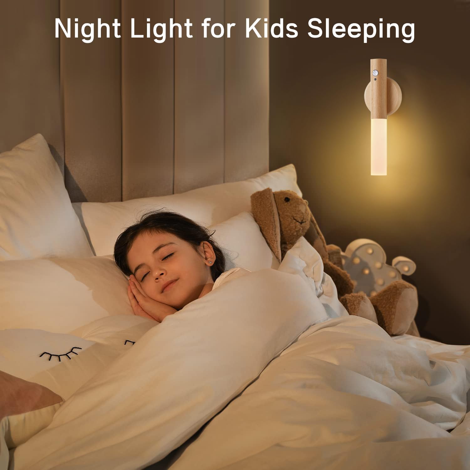 Montford Wall Sconces Set of Two Battery Operated, Motion Sensor Night Light Magnetic Wall Light Rechargeable Wall
