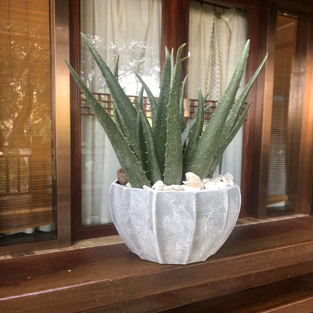 Large Artificial Succulents Artificial Aloe Plant Fake Succulents Artificial Succulents / Set of 2