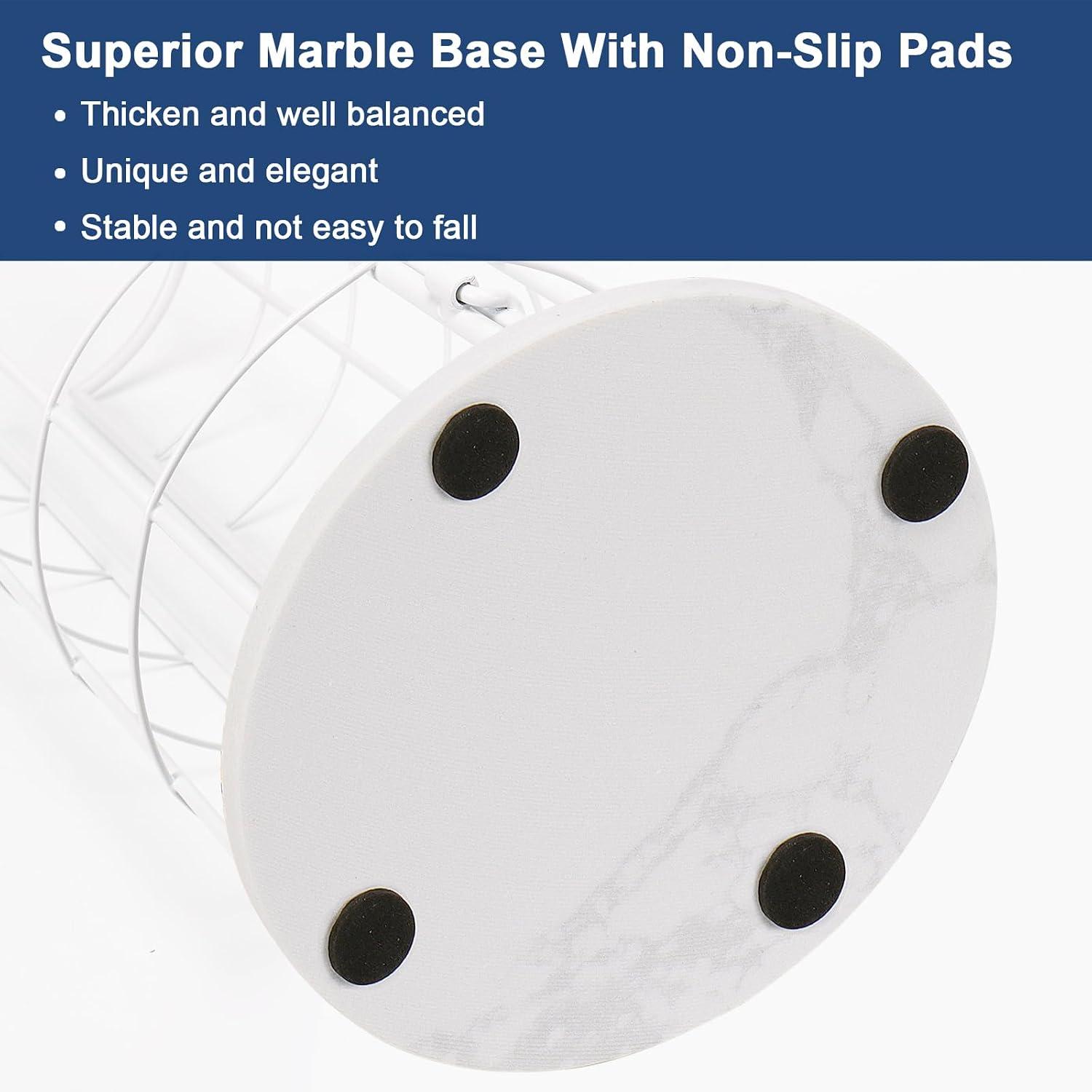 NearMoon Toilet Paper Organizer Stand, Free Standing 3 Rolls Tissue Storage, Metal Bathroom Accessory, Rustproof Toilet