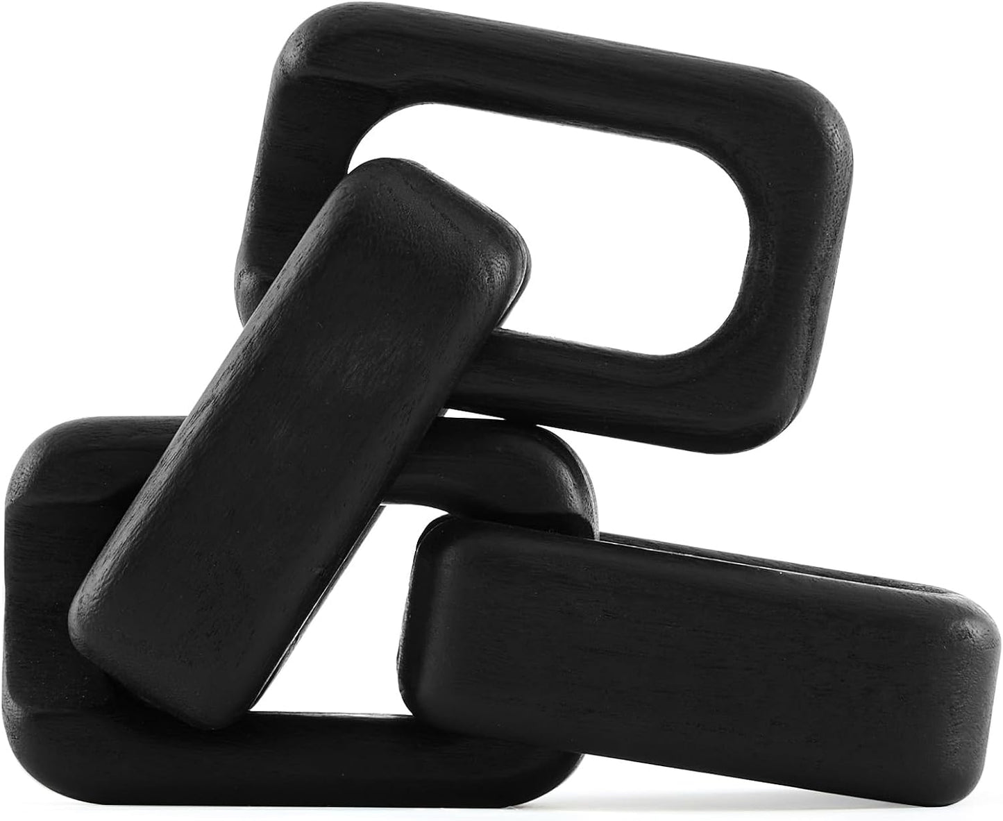 4 Link Wood Knot Decor / Black
