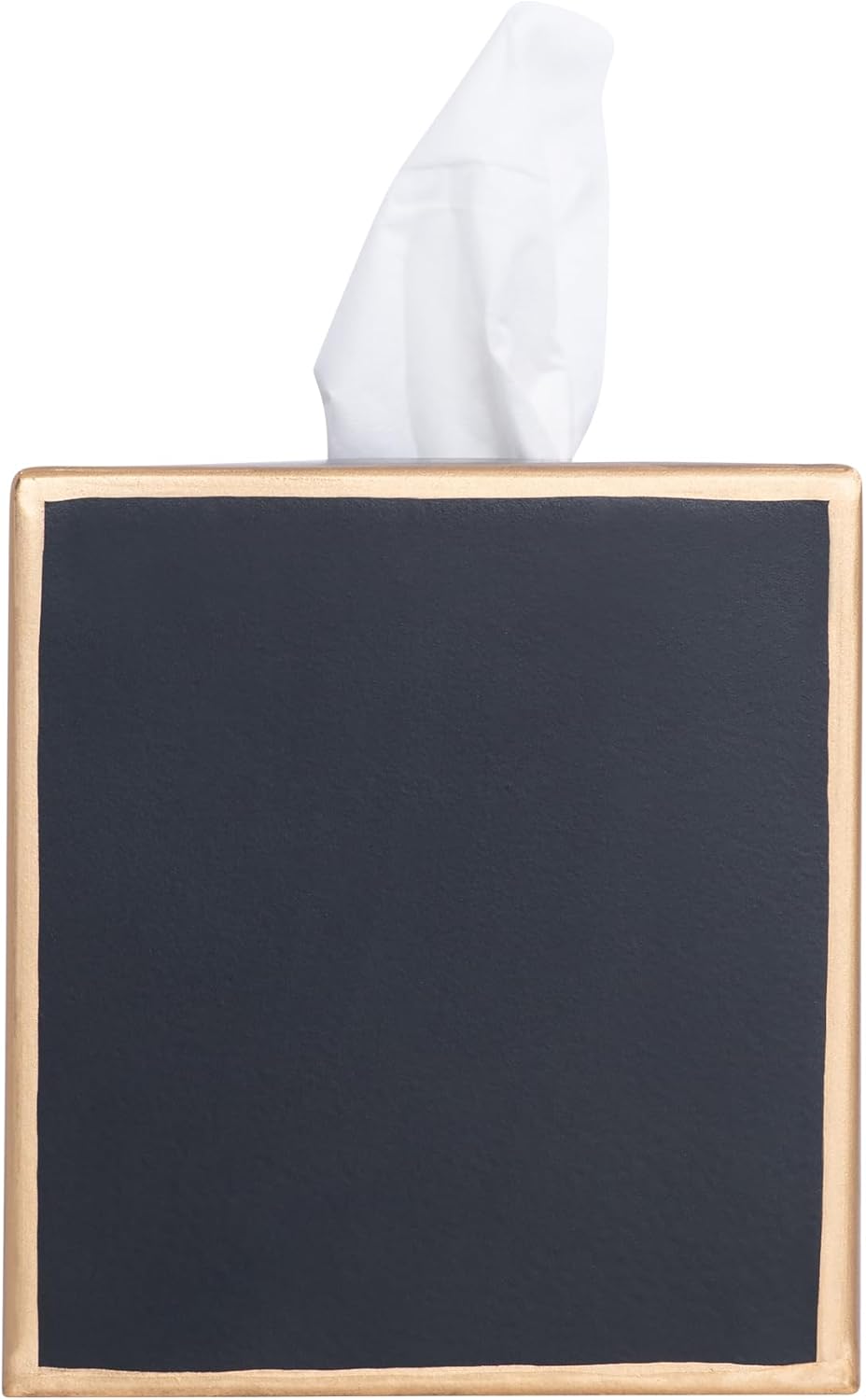 Metal Modern Tissue Box Cover Farmhouse Decor / Black