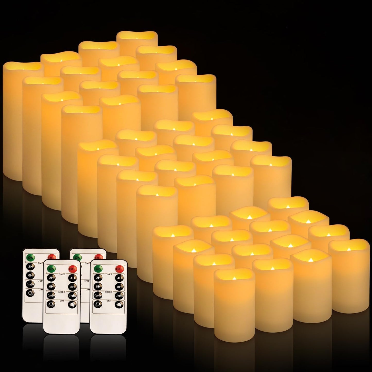 fclayvts 48-Pack LED Flameless Candles with Remote Control - Perfect for Home, Parties, and Special Occasions - Create