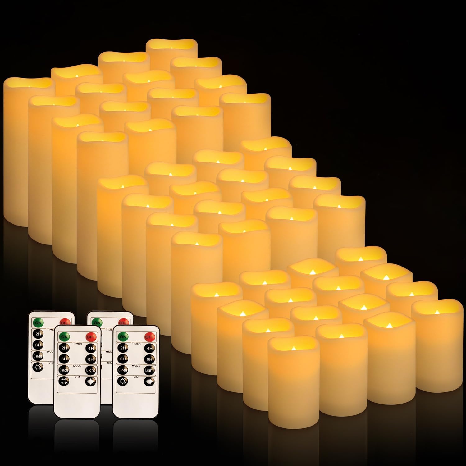 fclayvts 48-Pack LED Flameless Candles with Remote Control - Perfect for Home, Parties, and Special Occasions - Create
