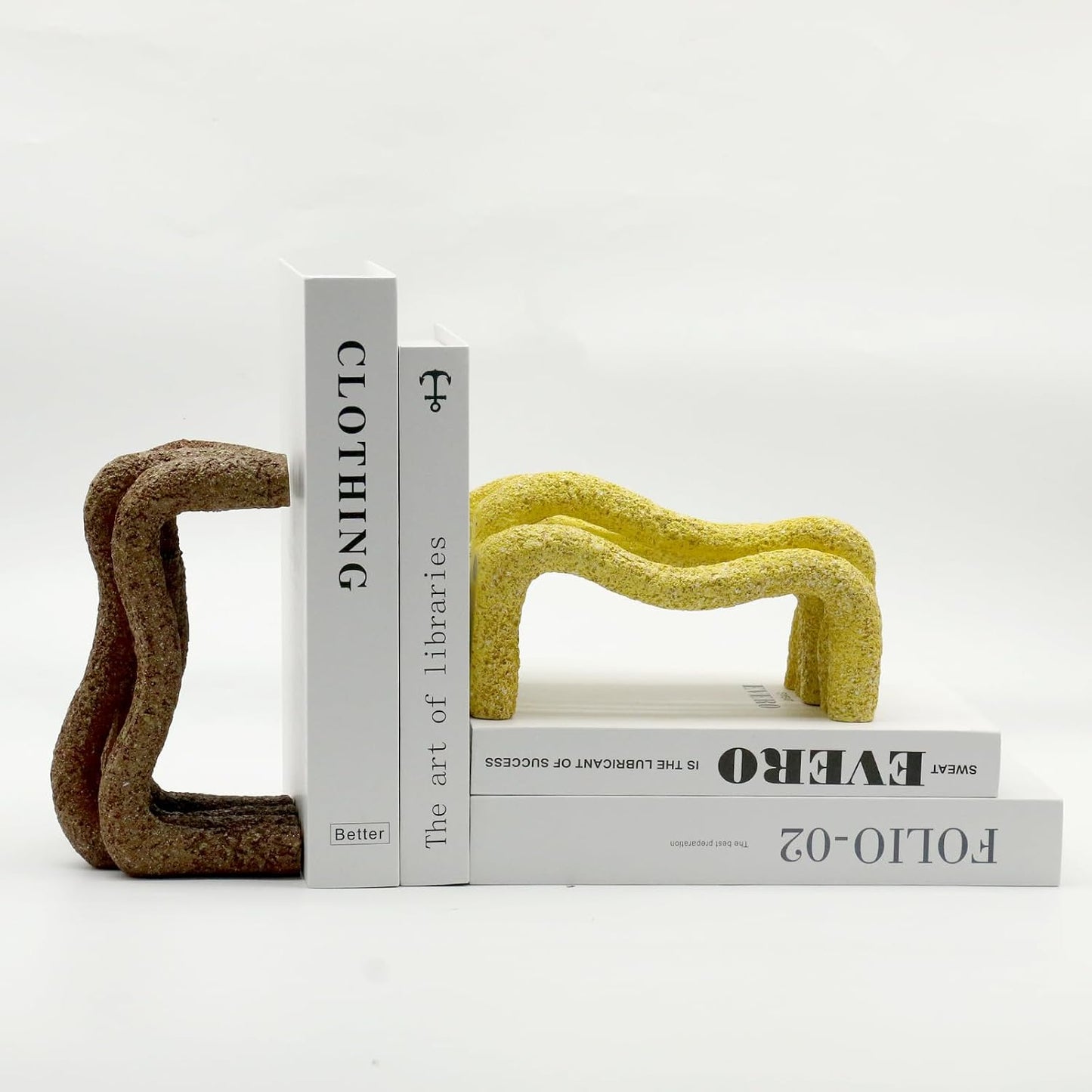 Curved Decorative Bookends / Wave