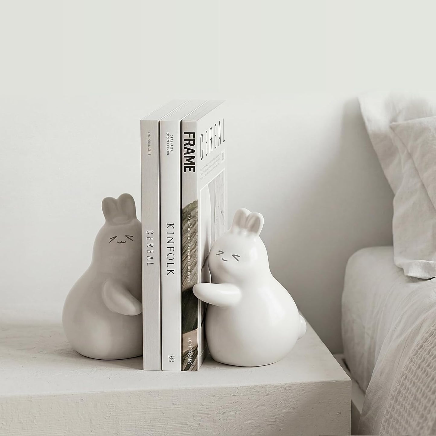 Ceramic Unique Book Holders / White-ceramic-new