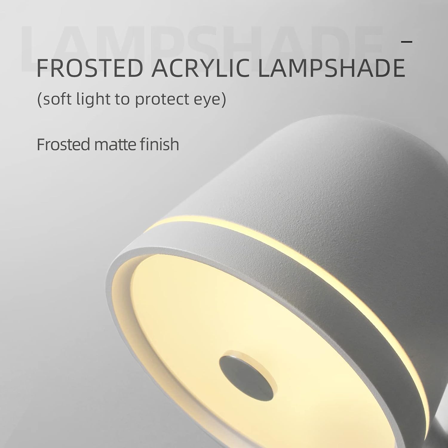 Aisilan LED Plug in Wall Sconce with Touch Dimmable Control Adjustable Wall Mounted Lamp Angle Anti-Glare Matte White