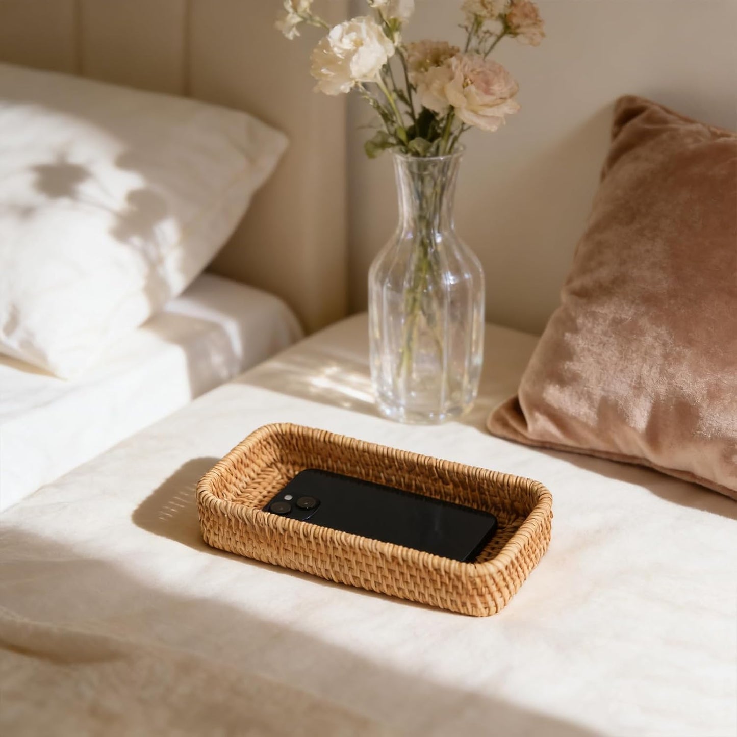 Small Rattan Serving Tray / 8.2 x 4.3 / XS / Natural