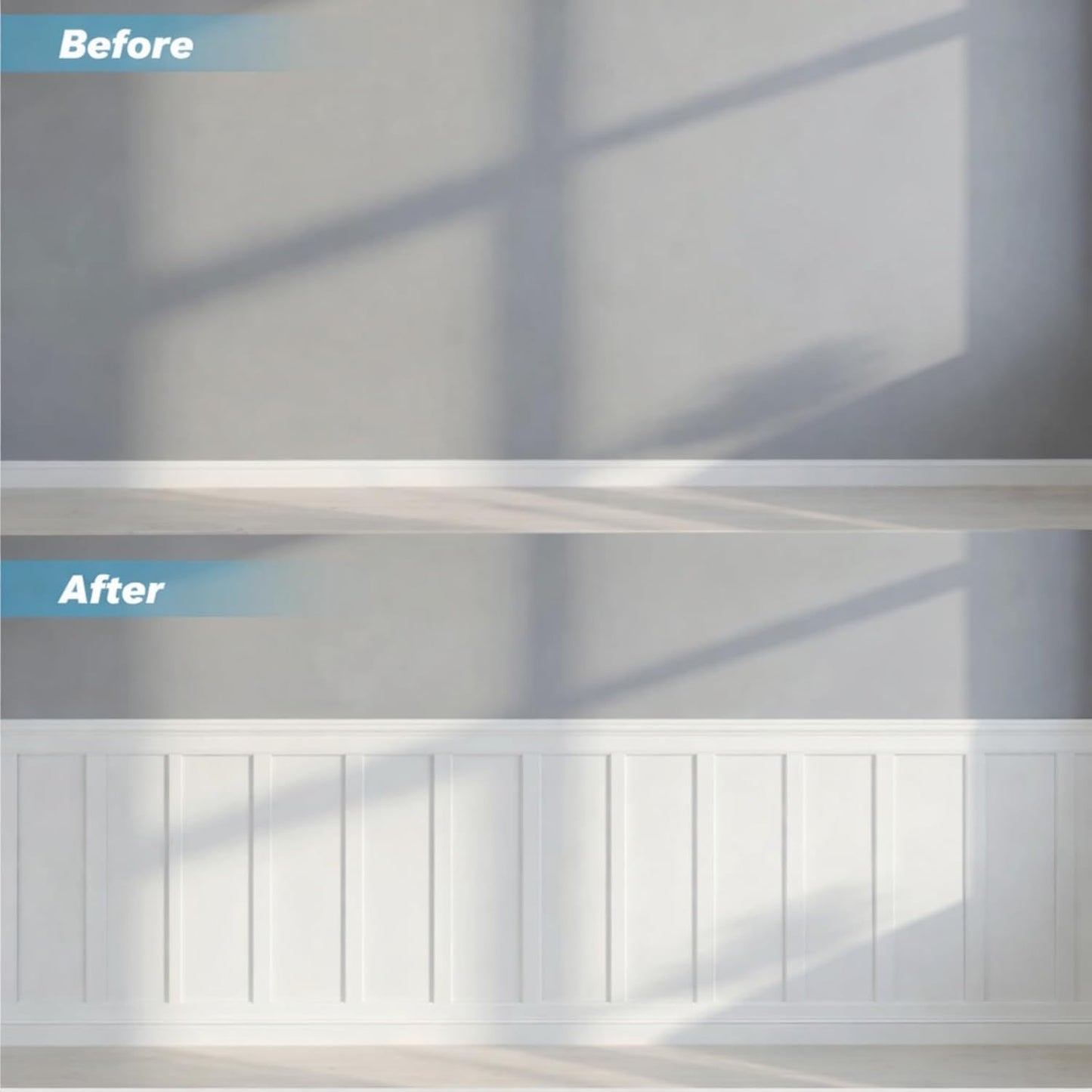 MDF Board and Batten Wall Panel Kit Premade Wainscoting Panels Decorative Wall / 157.48 x 62.99