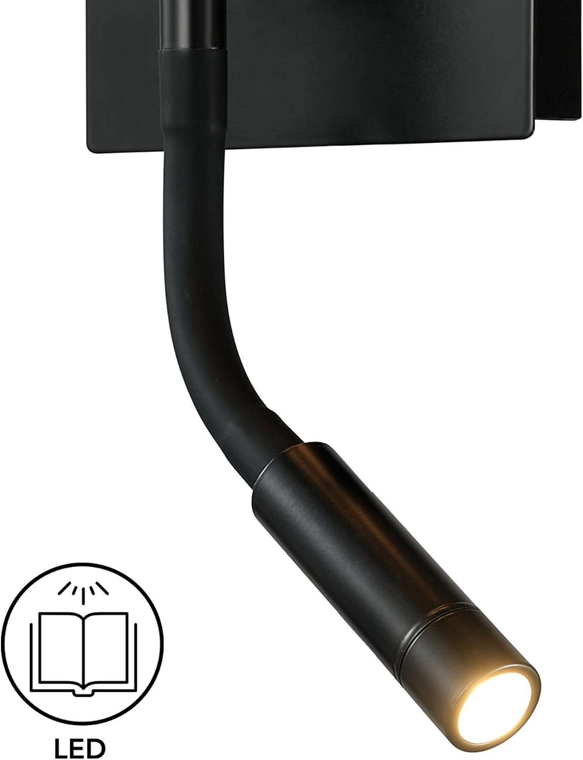 Globe Electric 1-Light Plug-in or Hardwired Wall Sconce with LED Integrated Reading Light, USB-A Port, USB-C Port