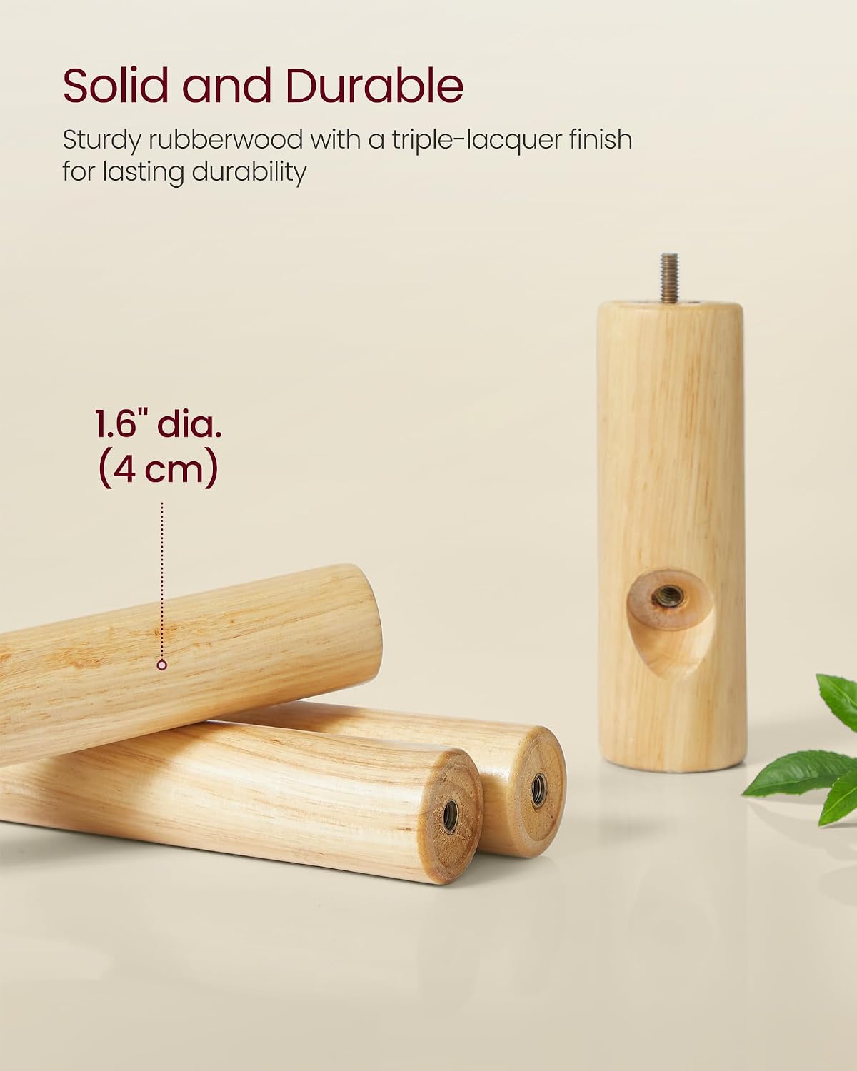 VASAGLE Solid Wood Coat Rack, Free Standing, Tree-Shaped, with 8 Hooks | Coat Tree，3 Height Options, for Clothes, Hats