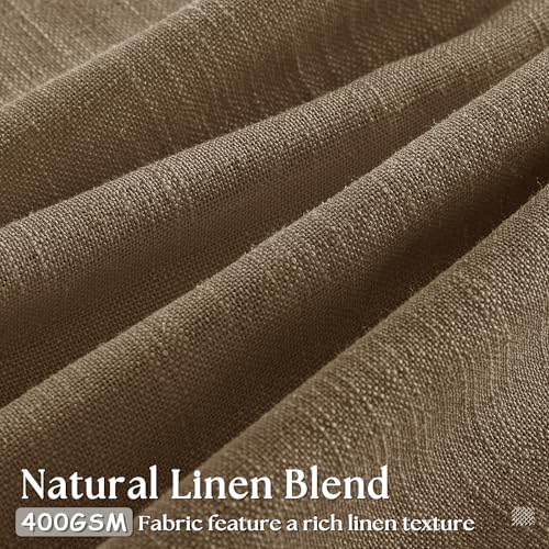 TWODRAPES Extra Wide 108 Inch Long Pleat Curtains 70 Inch Wide Dutch Cocoa