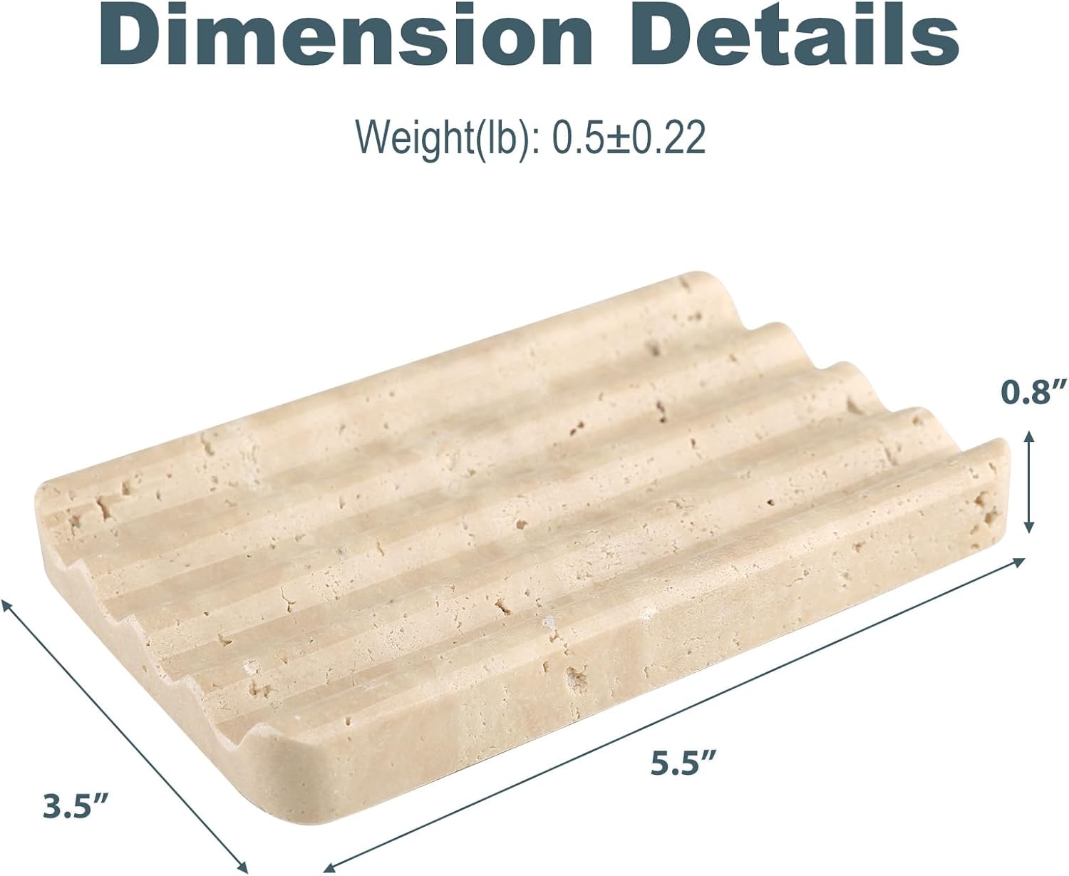 Travertine Bar Soap Holder Shower / Travertino Romano / Beige