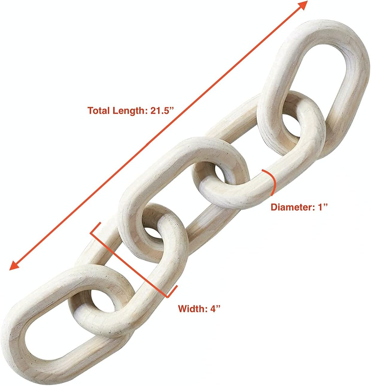 Wood Chain Link Decor / Natural