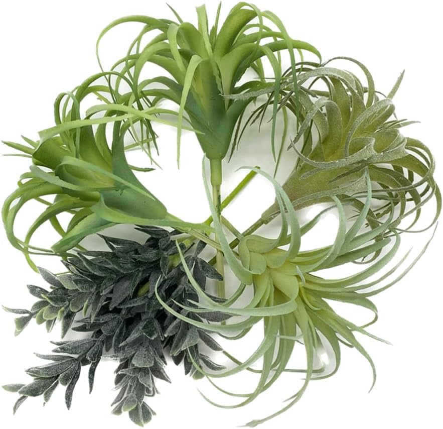POANTA Assorted Artificial Succulents Air Plants Set Unpotted Realistic Greenery Plants / Set of 5