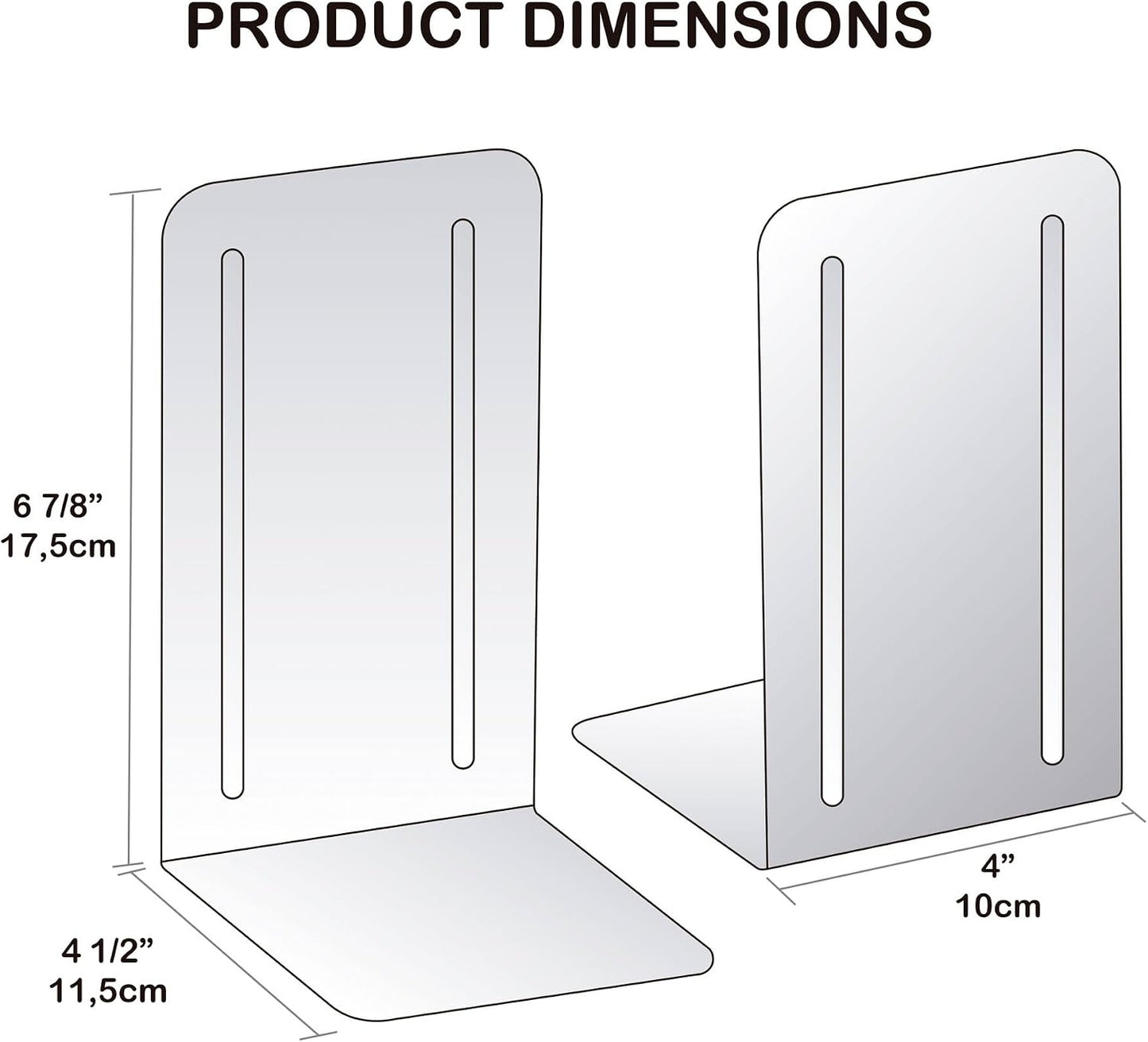Steel Metal Book Ends Storage / Pink