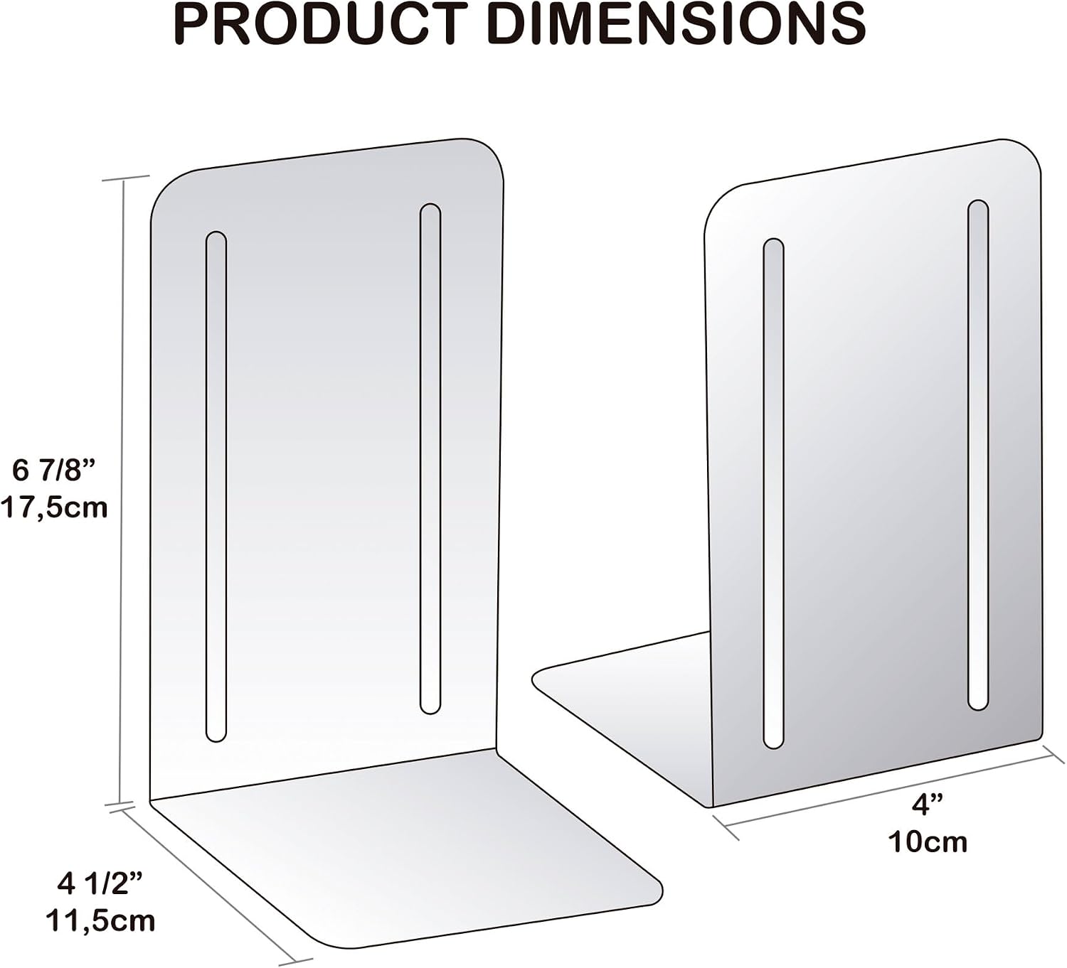 Steel Metal Book Ends Storage