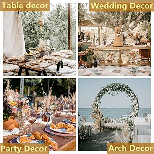 Natural Dried Pampas Grass Decor - 110 Pcs, Contains White Bunny Tails, Artificial Flowers for Bathroom, Office and