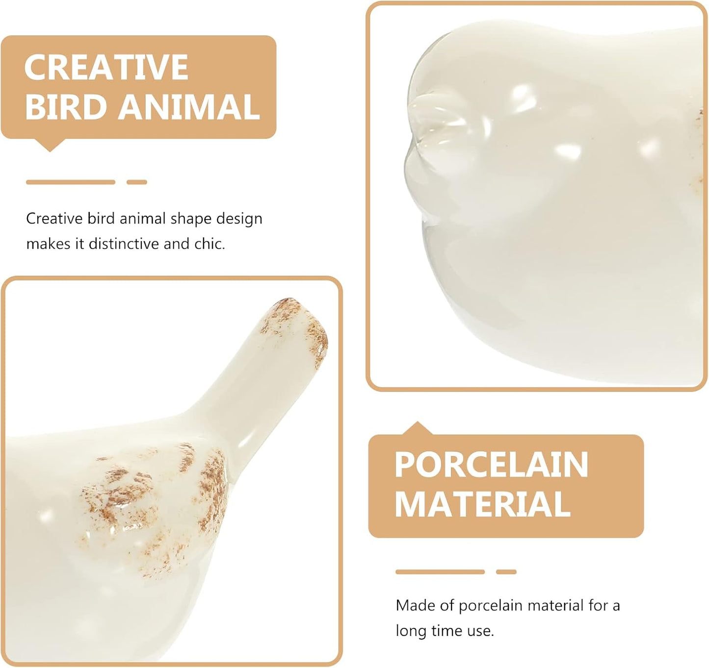 Ceramic Birds Statue / Set of 2